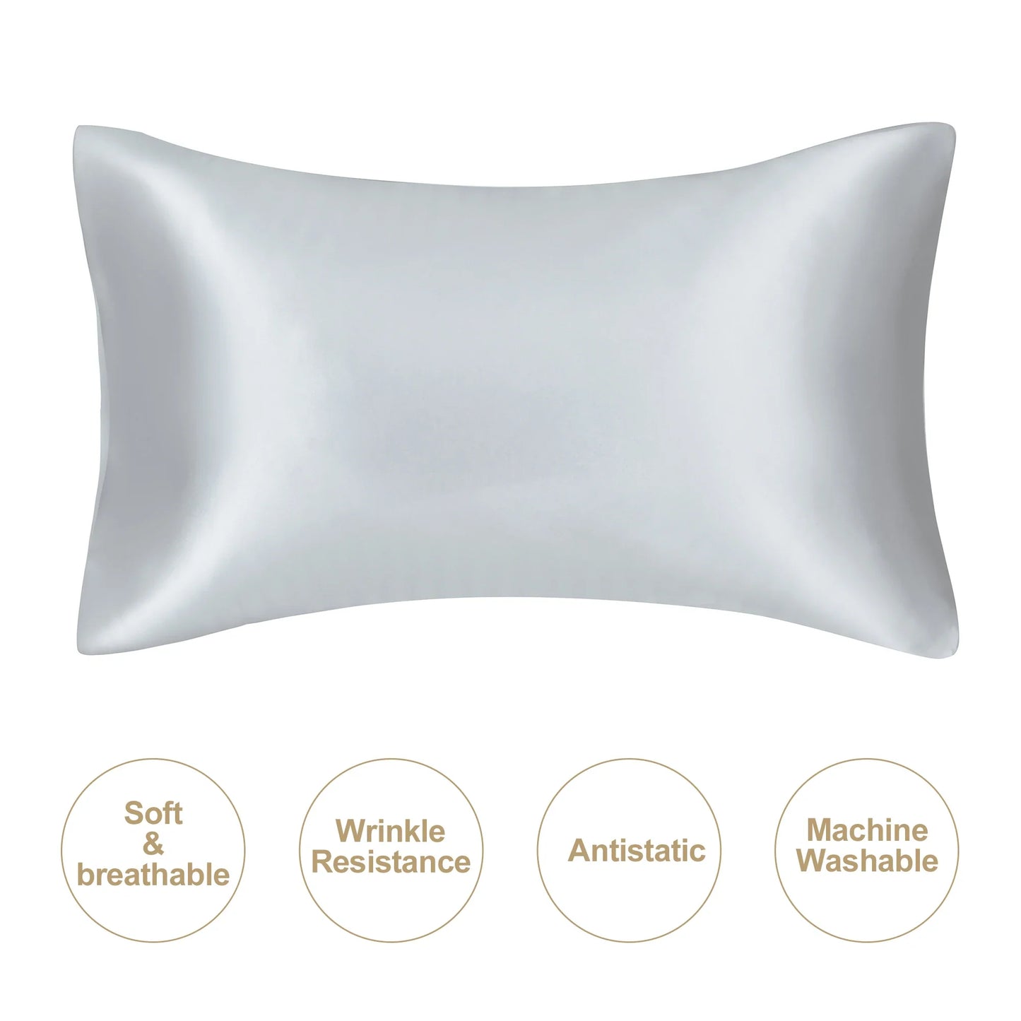JuwenSilk Mulberry Silk Pillowcase – Silky Satin Natural Silk Pillowcase for Standard & Queen Size Beds