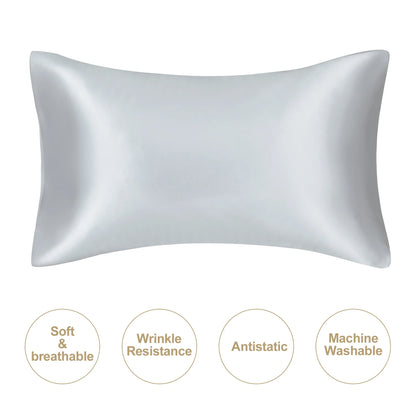 JuwenSilk Mulberry Silk Pillowcase – Silky Satin Natural Silk Pillowcase for Standard & Queen Size Beds