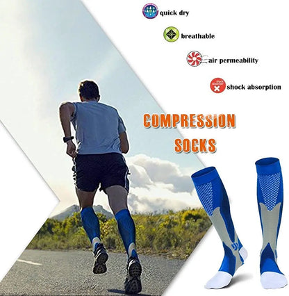 Compression Socks for Varicose Veins, Diabetics, and Sports – Nursing, Cycling, Running, Hiking Gift for Men