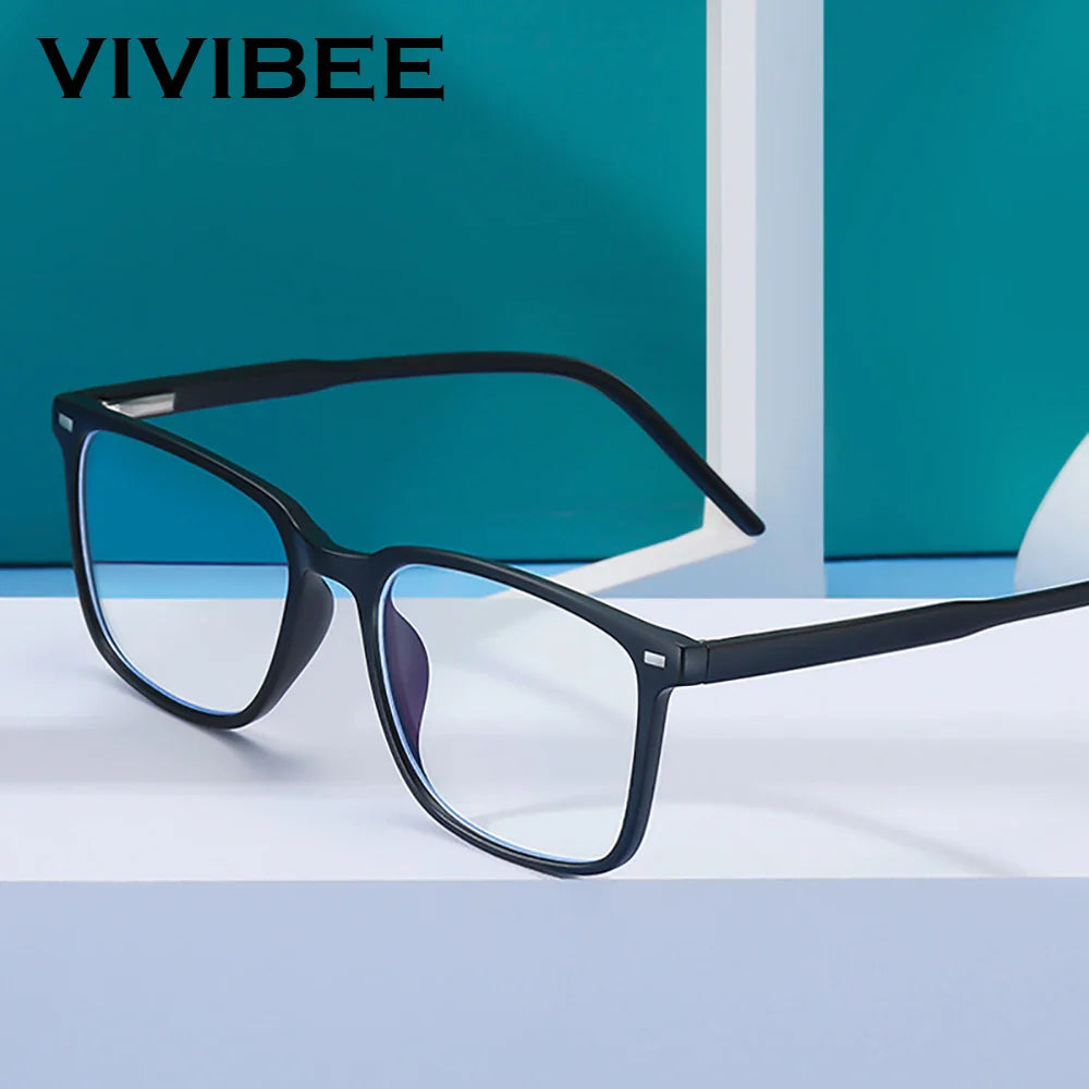 2025 Trending Blue Light Blocking Glasses for Men – TR90 Matte Black Gaming & Computer Eyewear, Transparent Fashion Frame