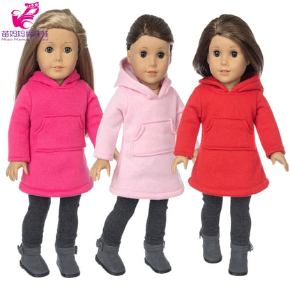 18-Inch Girl Doll Winter Coat — 43cm Baby Doll Jacket Outfit for Dressing
