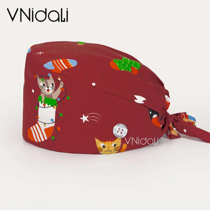 Tooth Printed Scrub Caps – Dental Surgical Hats for Women & Men, Operating Room Medical Hat