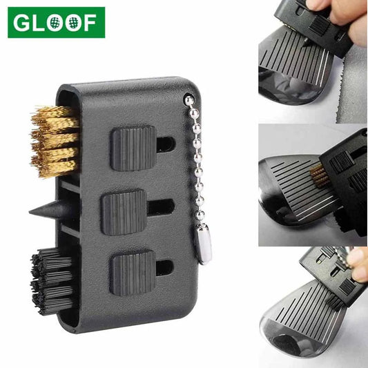 3 in 1 Golf Club Brush – Retractable Groove Cleaner, Pocket Tool for Clubs, Balls & Divots