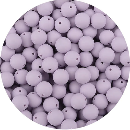 LOFCA Silicone Teething Beads - 20pcs 15mm Round Baby Chew Beads for DIY Teether Toys Infant Accessories
