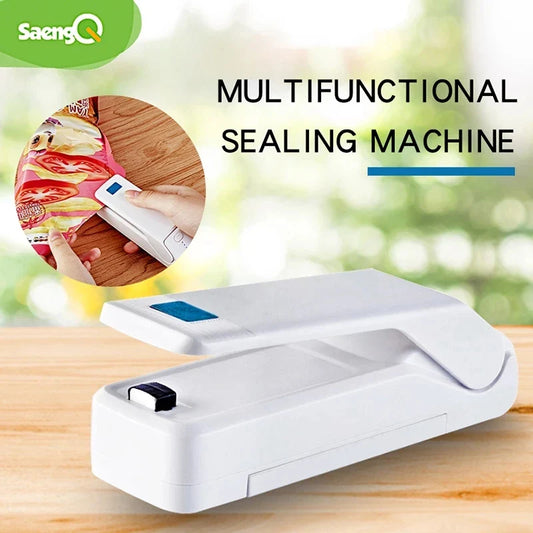 saengQ Mini Portable Bag Sealer – Multi-Function Home Plastic & Snack Storage Sealing Machine