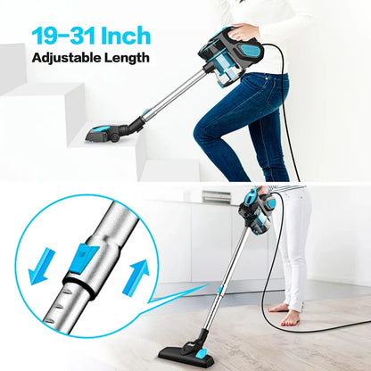 INSE I5 Corded Vacuum Cleaner – 18Kpa Powerful Suction, 600W Motor, Stick & Handheld for Home, Pet Hair & Hard Floors