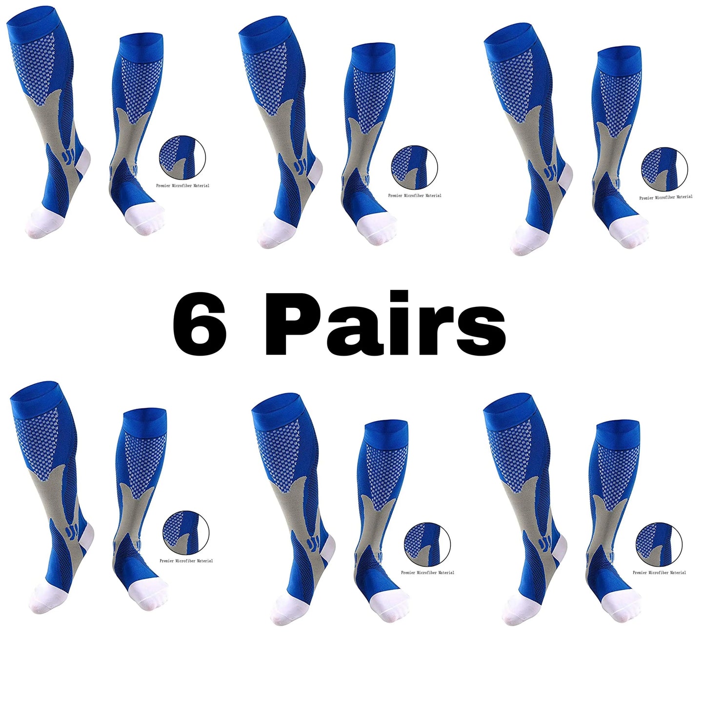 Men's Compression Sports Socks - Running, Cycling, Nursing, Varicose Veins Support, Outdoor Hiking Socks