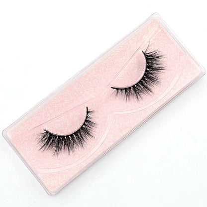 Visofree 13mm 3D Mink Eyelashes – Natural Long Handmade Cruelty-Free False Lashes for Makeup G04
