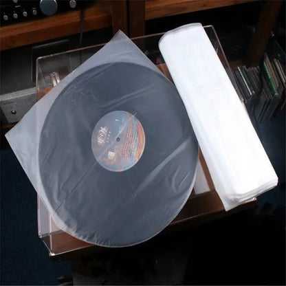 50Pcs 12" Clear Vinyl Record Protector Bags - Anti-Static LP Record Sleeves