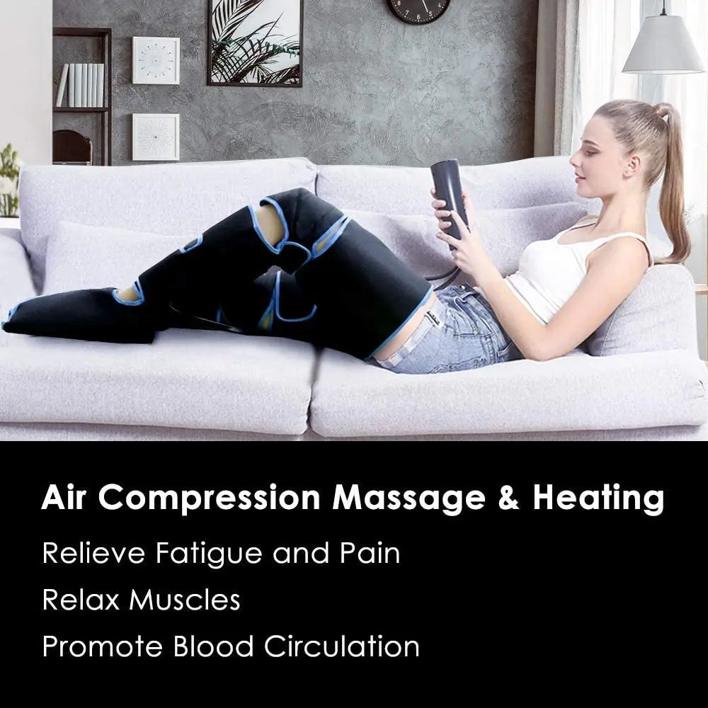 Foot Air Pressure Leg Massager — 360° Circulation & Muscle Relaxation Device for Lymphatic Drainage