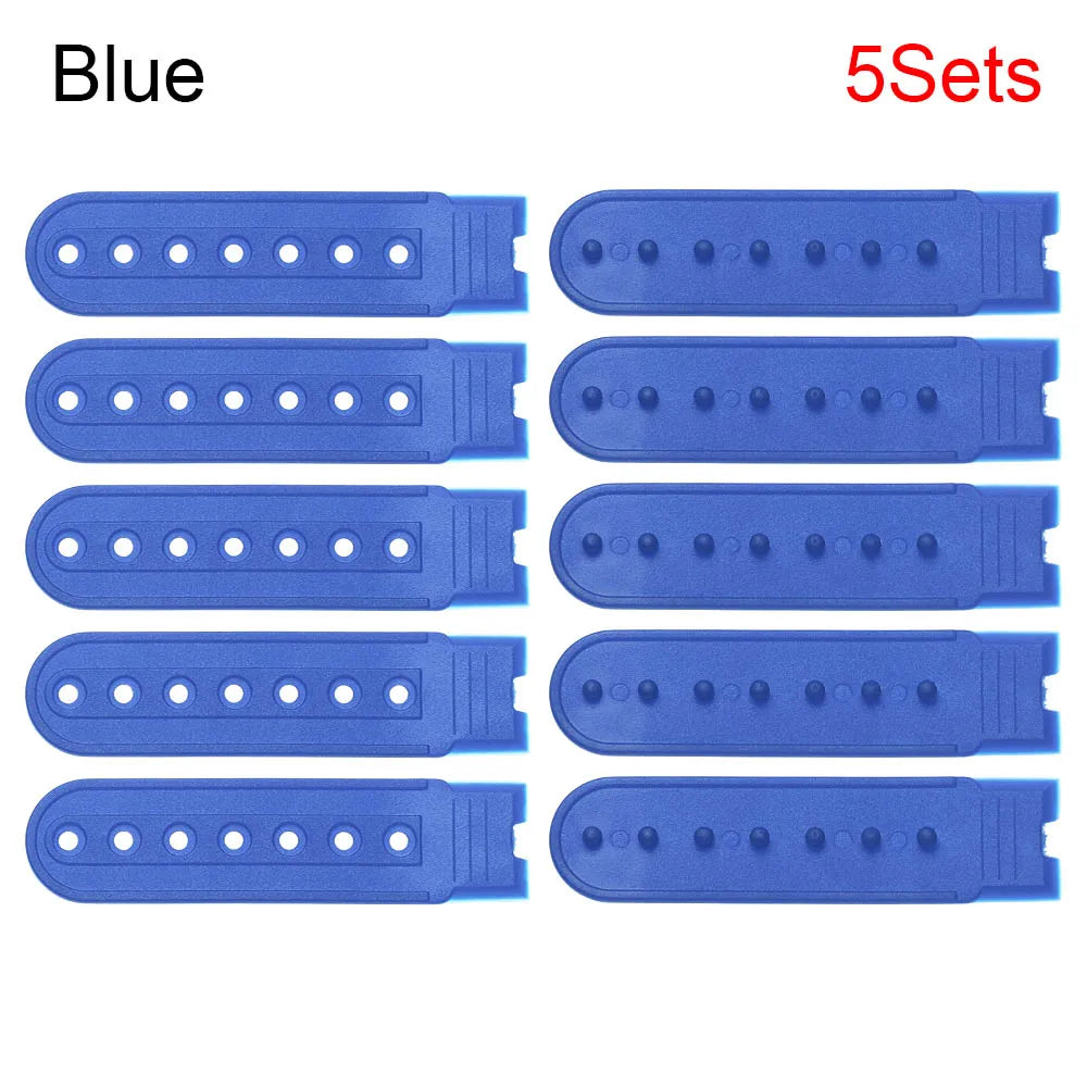 5 Sets Snapback Strap Replacement – 7-Hole Colorful Hat Repair Fastener Buckle Clip Extender for Baseball Caps