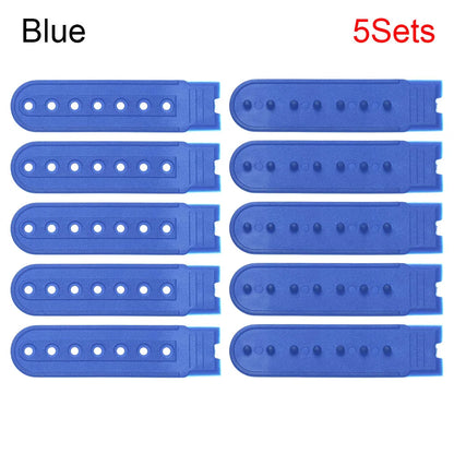 5 Sets Snapback Strap Replacement – 7-Hole Colorful Hat Repair Fastener Buckle Clip Extender for Baseball Caps