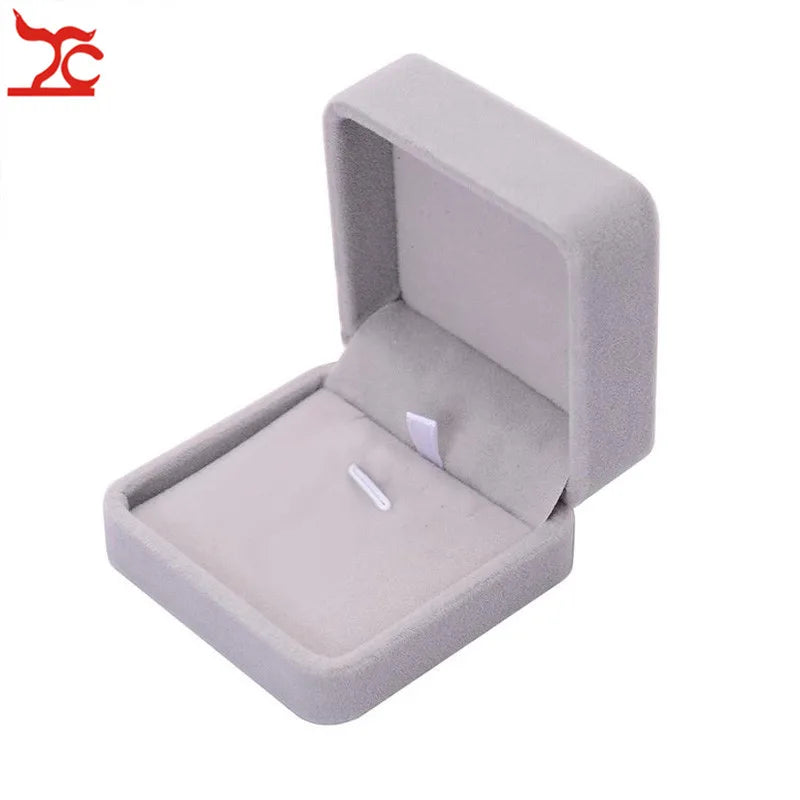 Red Velvet Wedding Jewelry Storage Box – Ring, Earrings, Necklace & Bracelet Organizer Gift Case