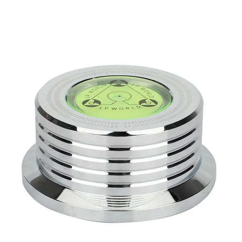 60Hz LP Record Stabilizer — Universal Aluminum Turntable Clamp with Level Alloy Weight