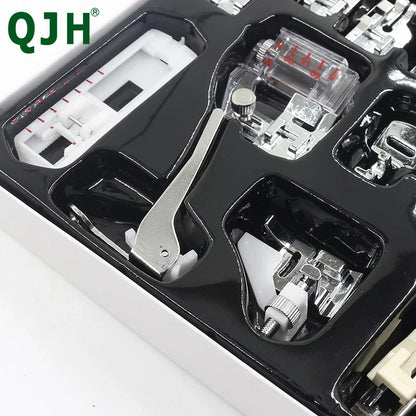 Sewing Machine Presser Foot Kit: Household Knitting Accessories for Brother, Babylock, Singer, Janome, Elna, Toyota