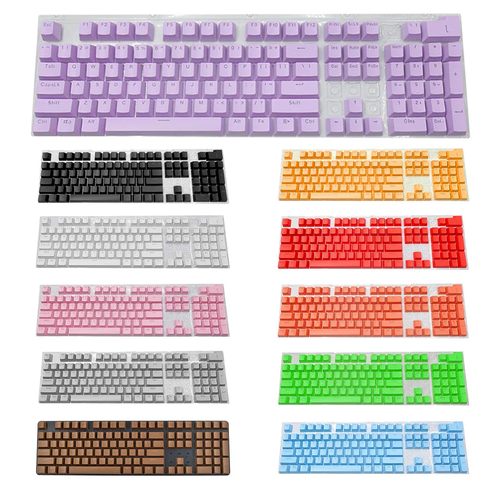 104PCS Universal Mechanical Keyboard Keycaps – Ergonomic Blank Replacement for Cherry MX Backlit Keyboards