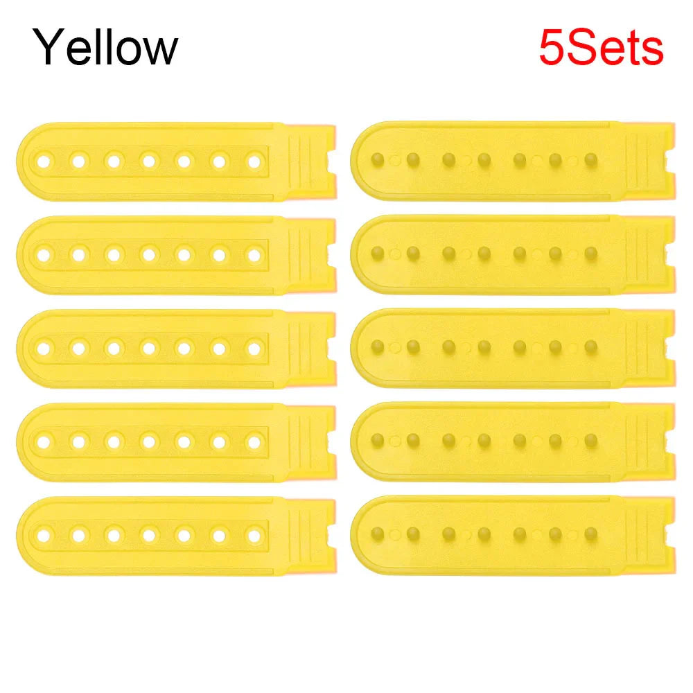 5 Sets Snapback Strap Replacement – 7-Hole Colorful Hat Repair Fastener Buckle Clip Extender for Baseball Caps