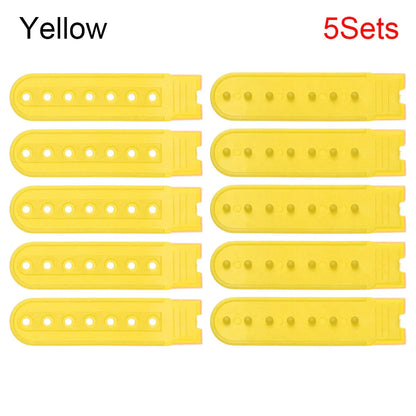 5 Sets Snapback Strap Replacement – 7-Hole Colorful Hat Repair Fastener Buckle Clip Extender for Baseball Caps
