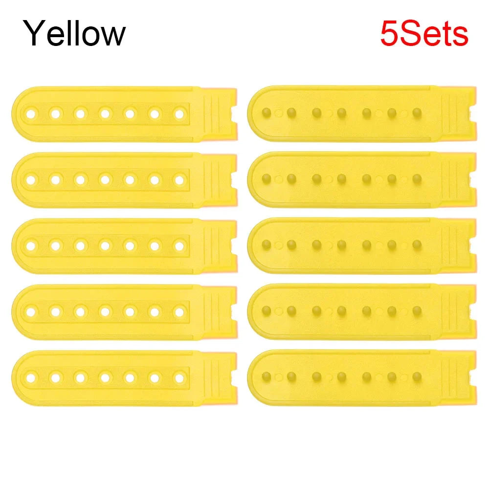 5-Set Snapback Strap Replacement - 7-Hole Adjustable Hat Repair Buckle for Baseball Caps