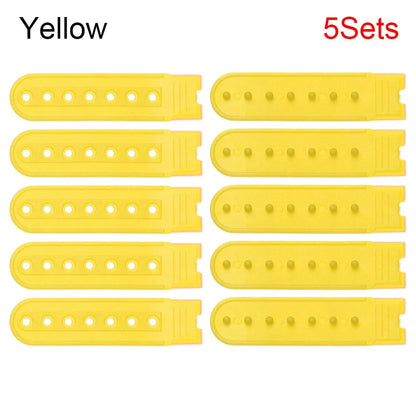 5-Set Snapback Strap Replacement - 7-Hole Adjustable Hat Repair Buckle for Baseball Caps