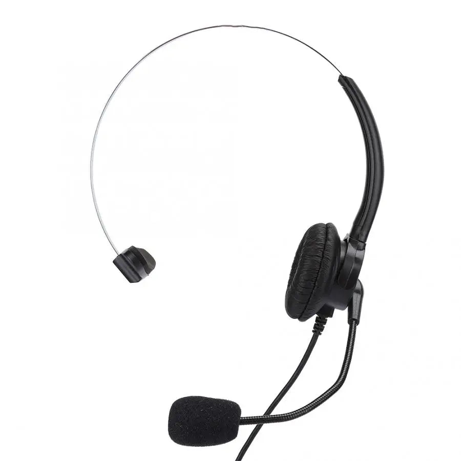 Monaural Landline Headset – Wired Telephone Headphone with Microphone for Home Use