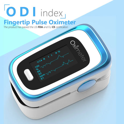 KIUZOU Finger Pulse Oximeter – SPO2, PR, PI, RR Blood Oxygen Saturation & Heart Rate Monitor, OLED Display