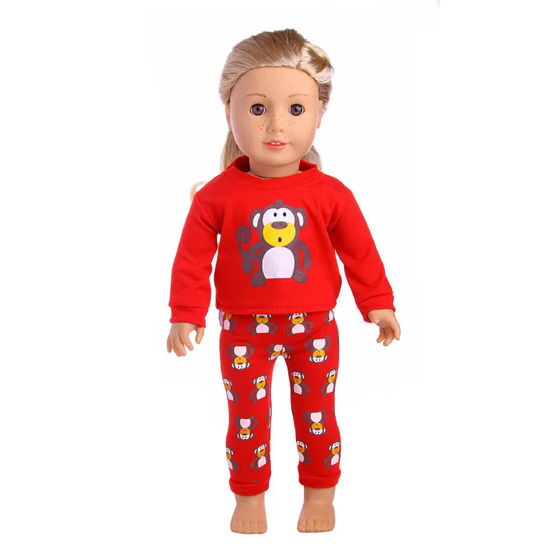15-Style Doll Pajamas & Nightgowns – Cute Patterns for 18-Inch American & 43cm Born Dolls, Doll Accessories Toy