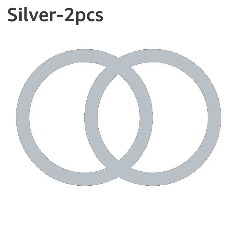 2-Pack MagSafe Magnetic Ring Plate — Universal Metal Sticker for Wireless Charging & Car Mount Holder