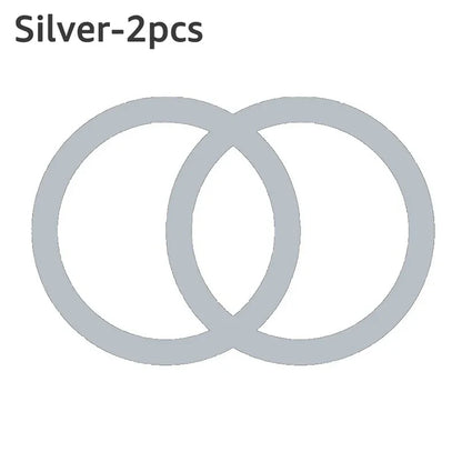 2-Pack MagSafe Magnetic Ring Plate — Universal Metal Sticker for Wireless Charging & Car Mount Holder
