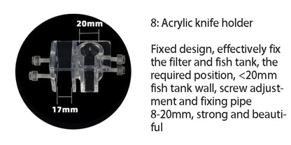 ZRDR Aquarium Filter Accessories – Stainless Steel External Inlet/Outlet Tube & Oil Film Remover for Fish Tanks