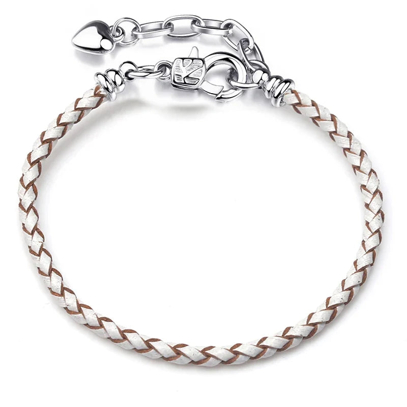BAOPON 9-Color Leather Charm Bracelet - DIY Chain Jewelry Gift for Women & Girls