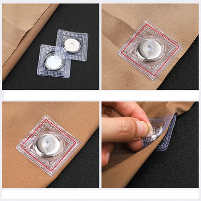 5 Pairs Invisible Magnetic Snaps Buttons - Strong PVC Hidden Metal Fasteners for Overcoats, Handbags, Garments & DIY Scrapbooking