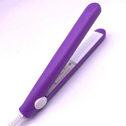 Mini Pink Hair Iron – Electric Curling Iron with Corrugated Plate for Styling and Curls