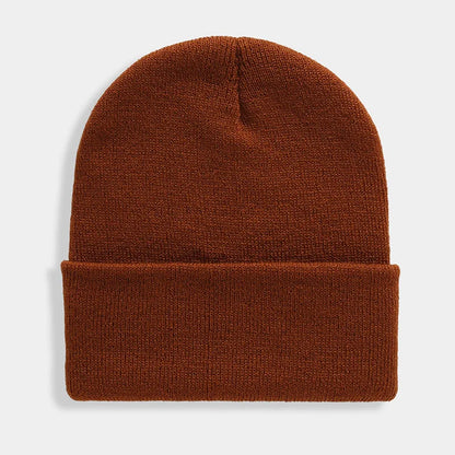 Solid Unisex Beanie – Soft Warm Wool Blend Knitted Cap for Men and Women, Autumn Winter Skullcap, Ski Hat, 24 Colors