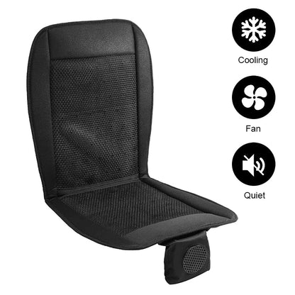 DC 12V 3D Car Seat Cooling Cushion | 8-Fan Ventilated Summer Air Seat for Fast Cooling