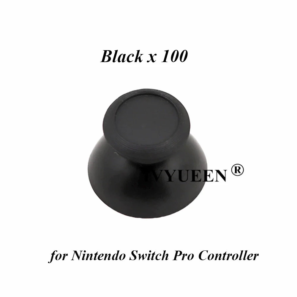 IVYUEEN 100PCS Black Analog Stick Caps – Thumb Grip Covers for PS5, PS4, PS3 & Xbox Controllers