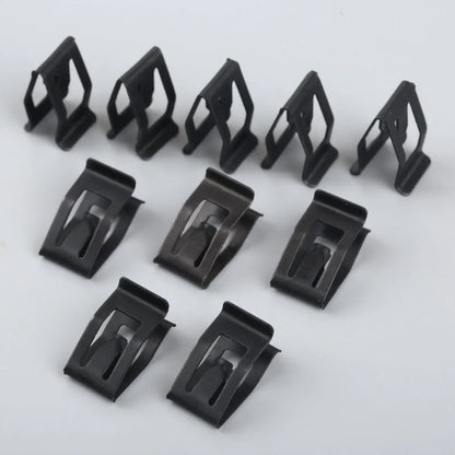 10Pcs Car Dashboard Trim Clips - Black Metal Rivet Fasteners for Ford, Mazda, Audi, Toyota