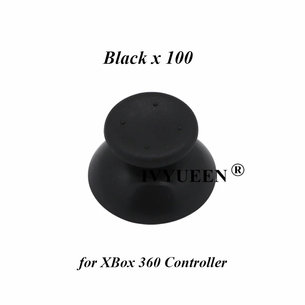 IVYUEEN 100PCS Black Analog Stick Caps – Thumb Grip Covers for PS5, PS4, PS3 & Xbox Controllers