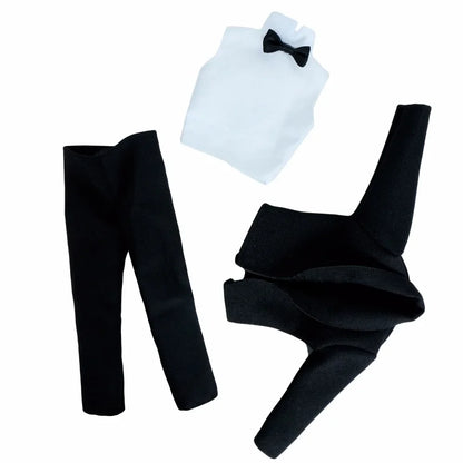 1/6 Men’s Doll Suit Set — Coat, Vest & Trousers for 12-Inch (30cm) Doll, Black Business, Tuxedo & Wedding Party Outfit