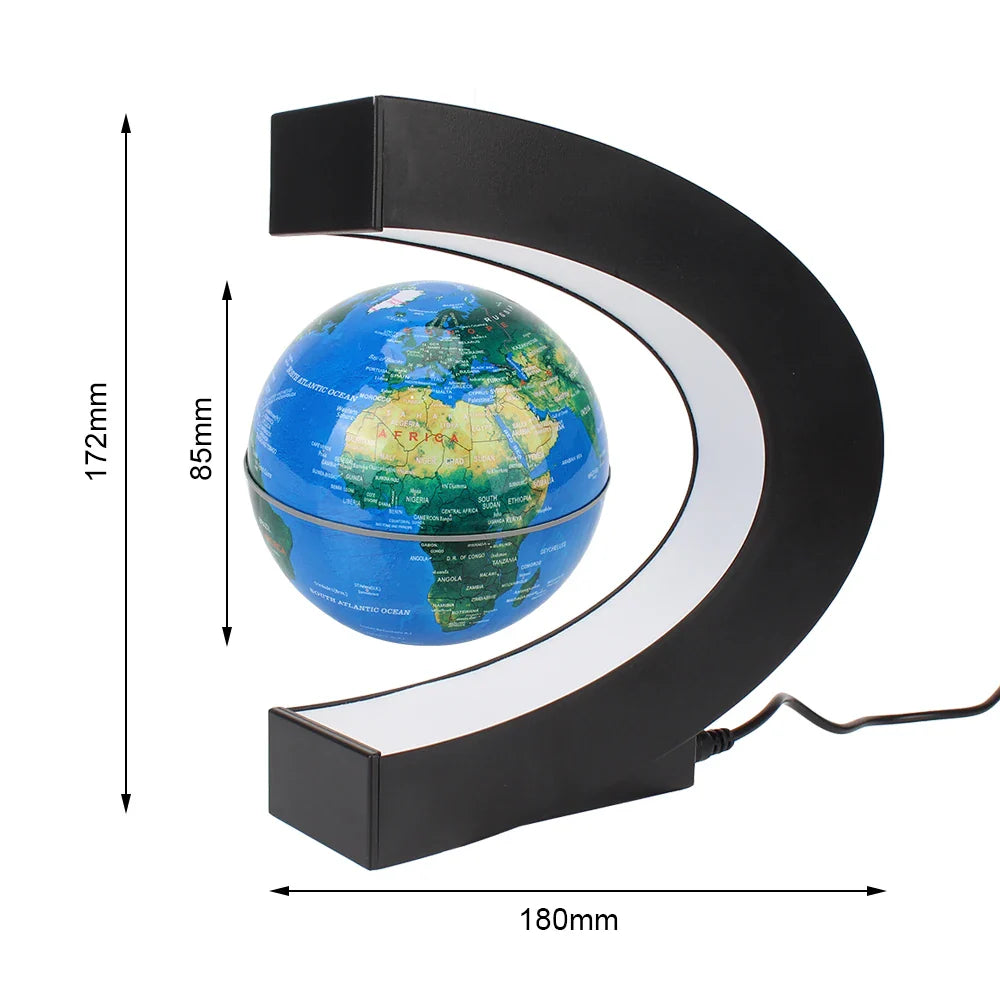 Floating Magnetic Levitation Globe – LED World Map Antigravity Lamp, Novelty Ball Light for Home Decor & Gifts