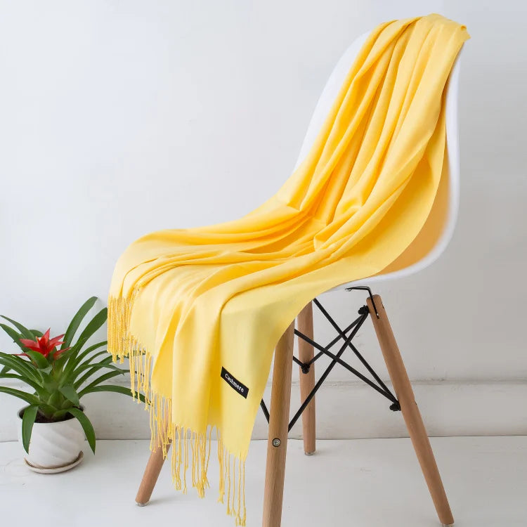 Women's Pashmina Scarf — Cashmere Feel Shawl & Wrap for Evening Dresses, Travel, Office, Winter, and Weddings