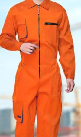 Unisex Work Overall Coverall – Men & Women Mechanic Jumpsuit with Fly Pockets for Workshop, Garage, Warehouse