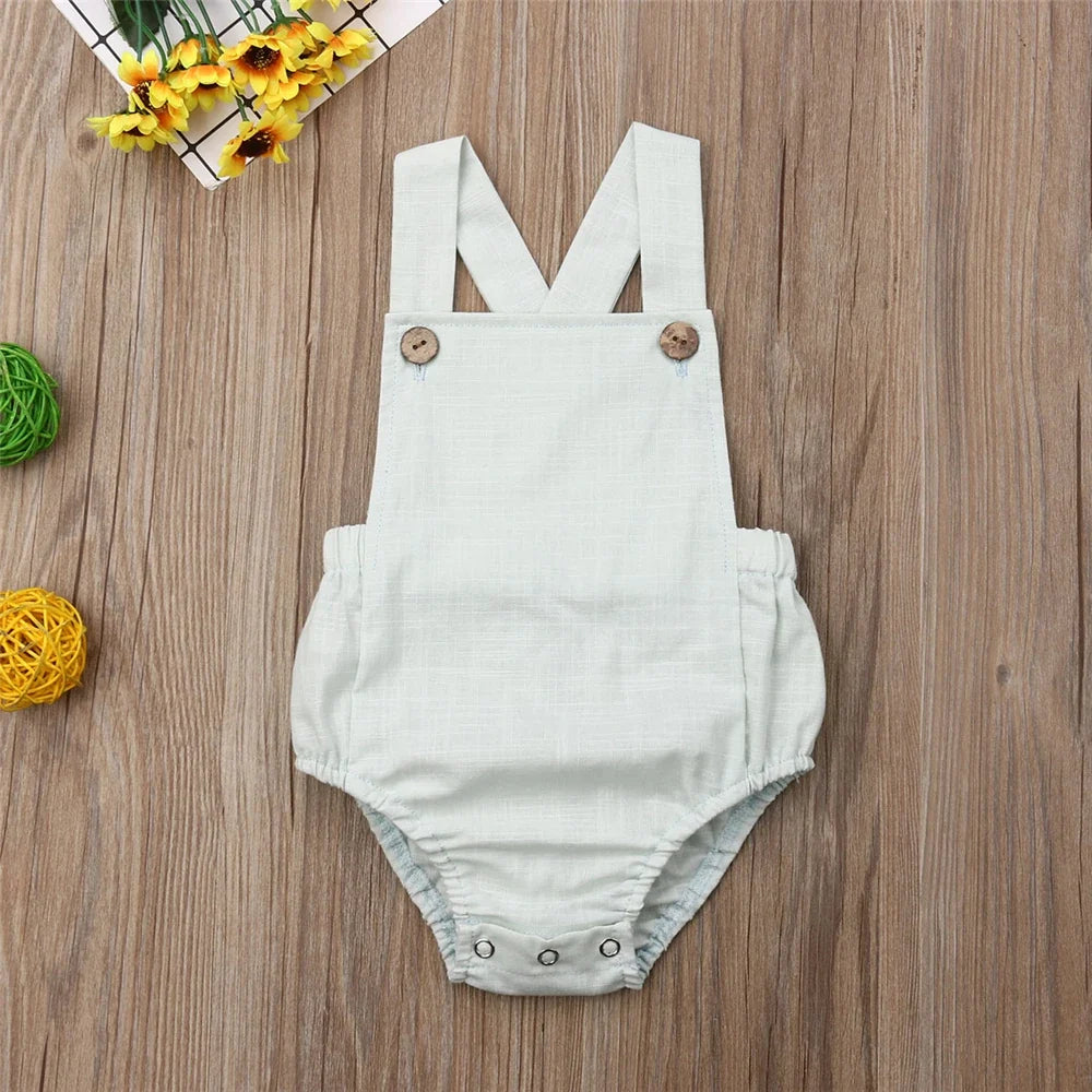 Newborn Baby Sleeveless Romper - Casual Summer One-Piece Jumpsuit for Boys & Girls