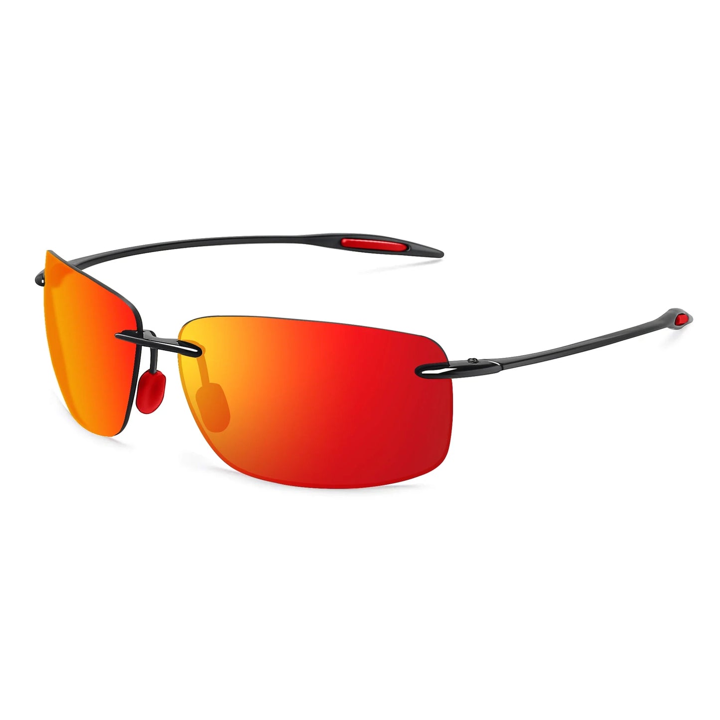 Classic Sports Rimless Sunglasses – UV400 Protection, Rectangle Frame for Men & Women, Ideal for Driving, Golf, and Outdoor Activities