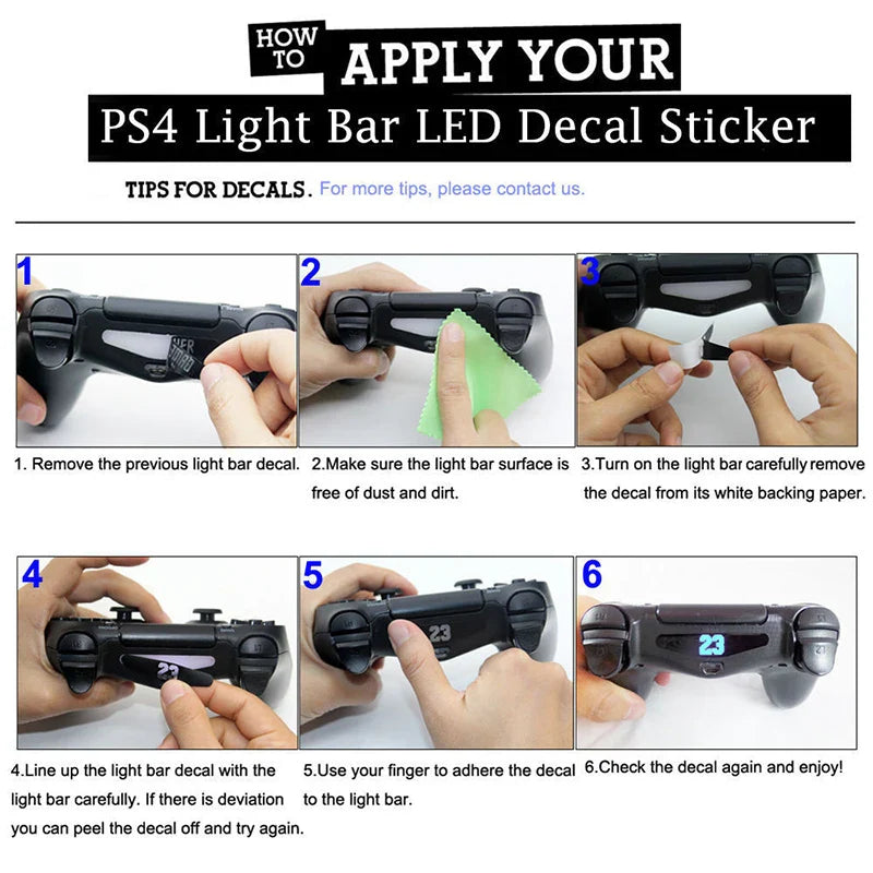LED Light Bar Sticker for PS4 DualShock 4 Controller – Cool Gaming Accessory