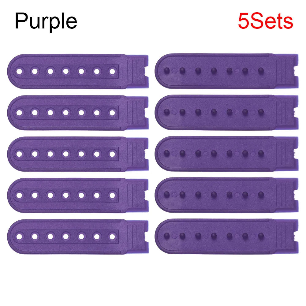 5 Sets Snapback Strap Replacement – 7-Hole Colorful Hat Repair Fastener Buckle Clip Extender for Baseball Caps
