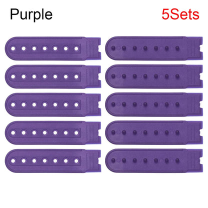 5 Sets Snapback Strap Replacement – 7-Hole Colorful Hat Repair Fastener Buckle Clip Extender for Baseball Caps