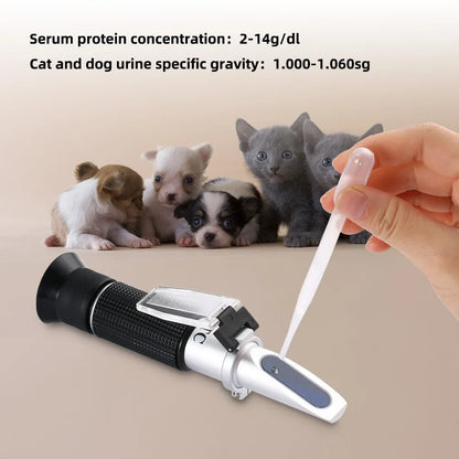 Animal Pet Refractometer | Urine Specific Gravity Tester for Dogs, Cats | Clinical Serum Plasma Protein Hemoglobin Tester | Veterinary Tools