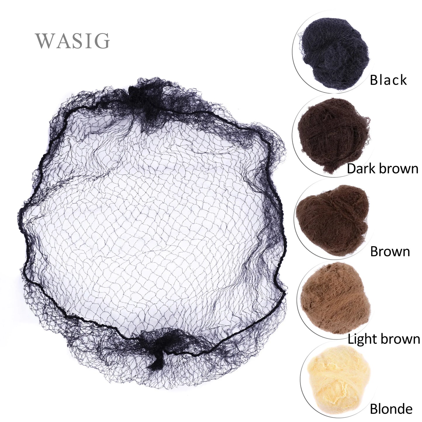 Five-Color Nylon Hairnets – Soft Elastic Invisible Hair Nets, 20PCS/50PCS Sample Pack
