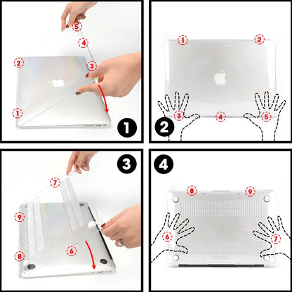 Matte Laptop Case Cover for MacBook Air & Pro - Slim Protective Hard Shell Case for 11 13 15 16 Inch Retina Touch Bar Models